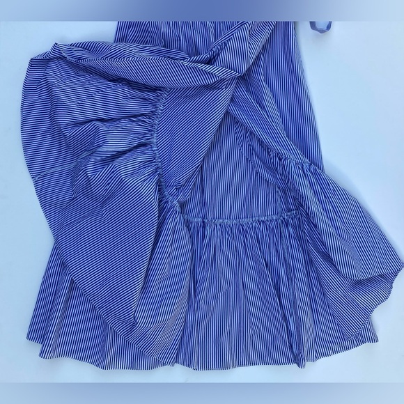 J. Crew Striped Ruffled Tiered Wrap Skirt - Picture 7 of 13